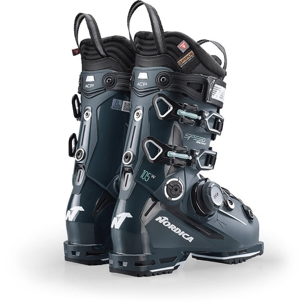 Nordica Speedmachine 3 Boa 105 W Ski Boots Green / Black / Aquamarine Women