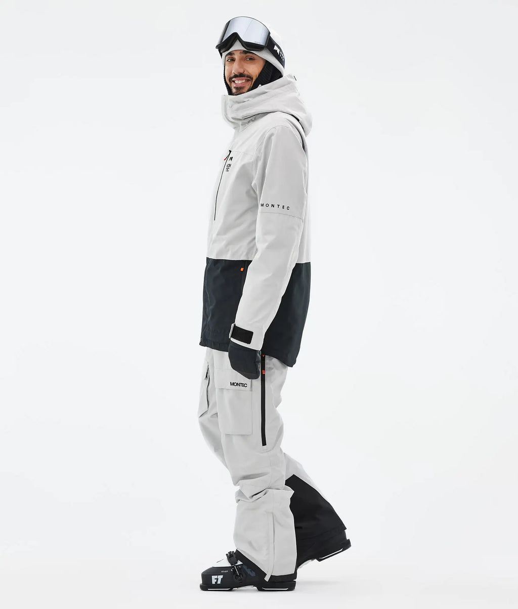 Fawk Ski Jacket Men - Light Grey/Black