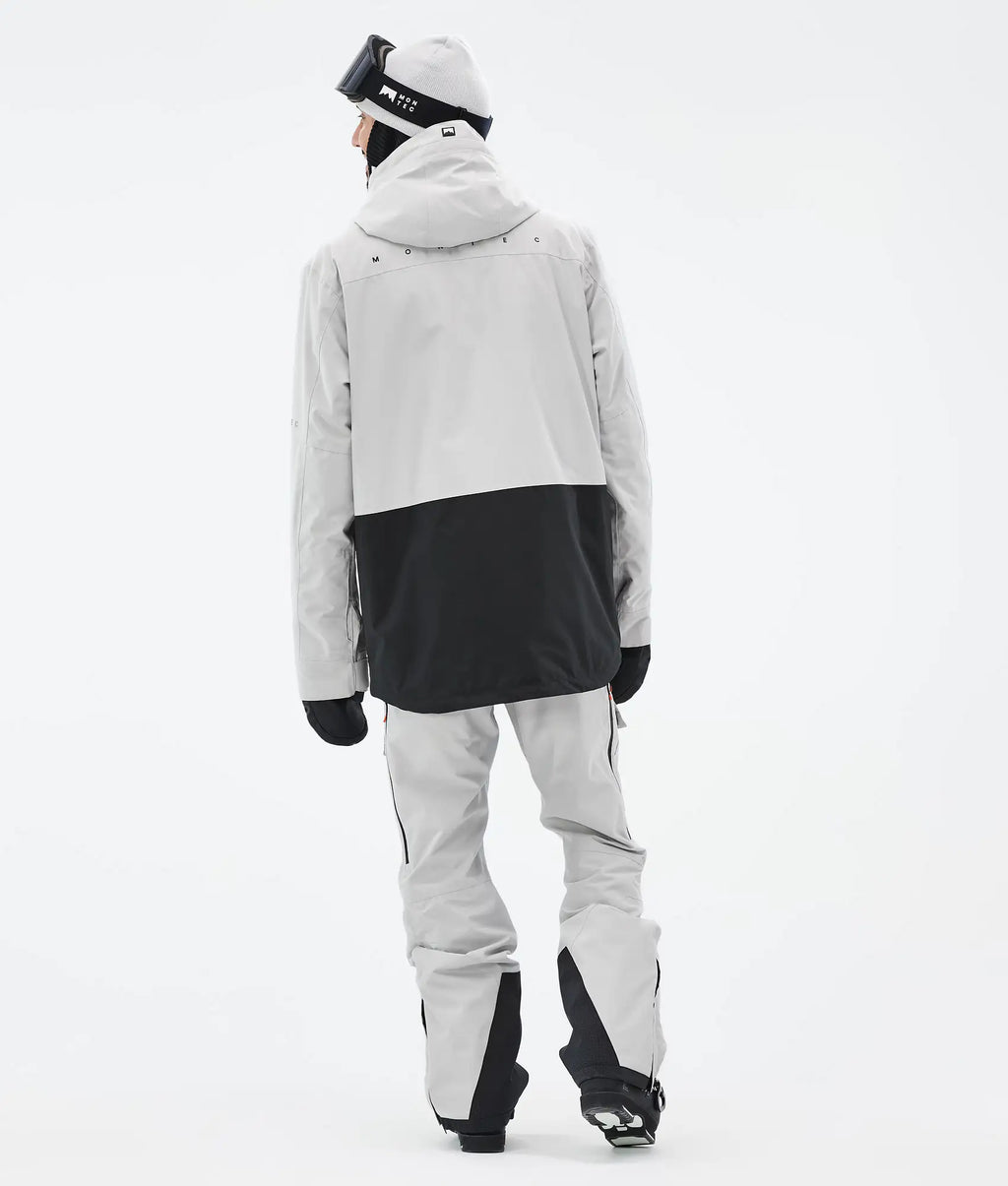 Fawk Ski Jacket Men - Light Grey/Black