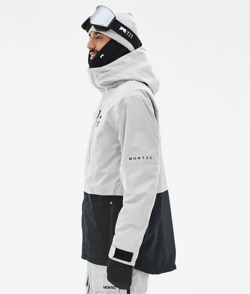 Fawk Ski Jacket Men - Light Grey/Black
