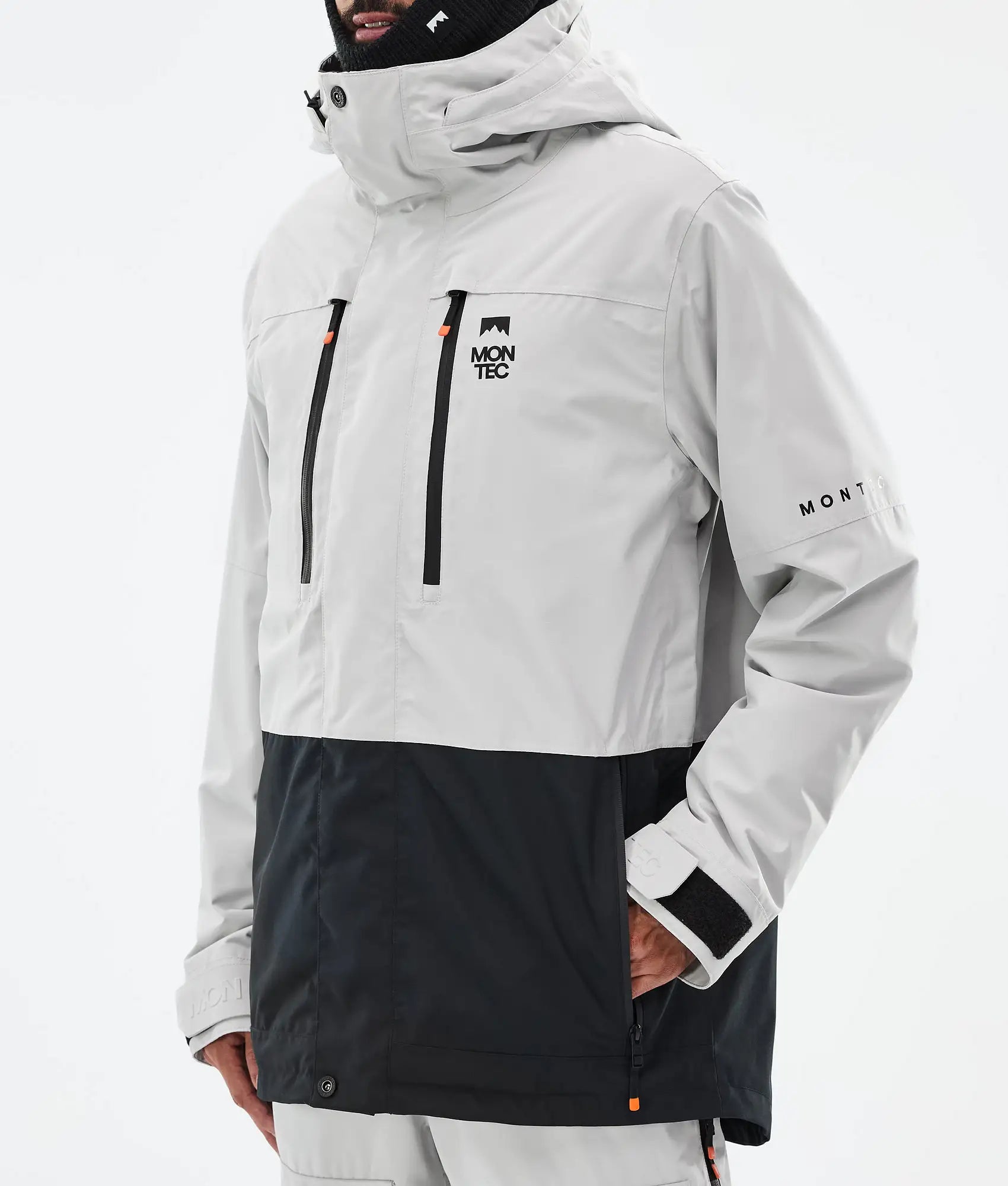 Fawk Ski Jacket Men - Light Grey/Black