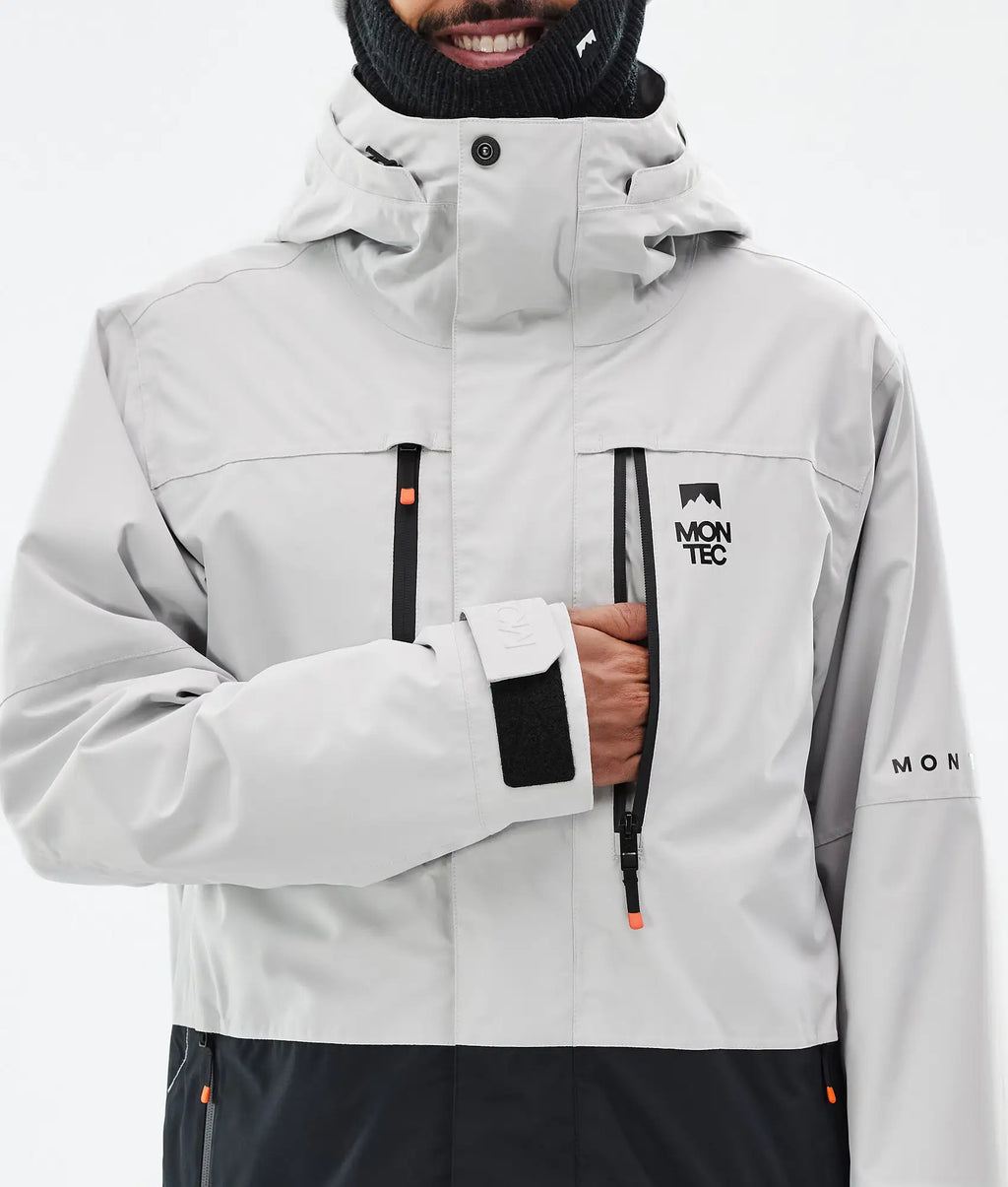 Fawk Ski Jacket Men - Light Grey/Black