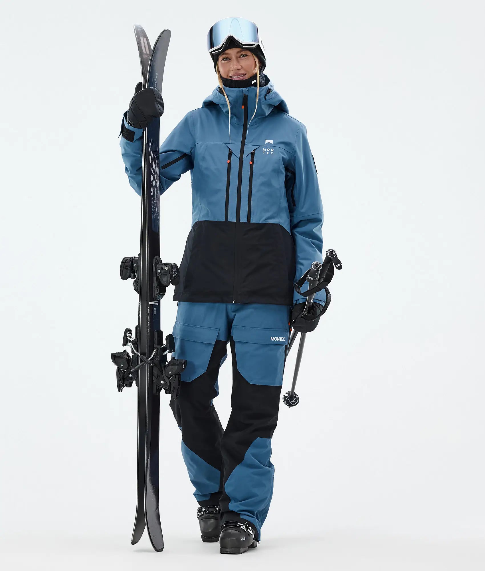 Moss W Ski Jacket Women - Blue Steel/Black