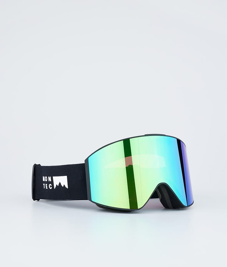 Ski Goggles Black W/Black Tourmaline Green Mirror