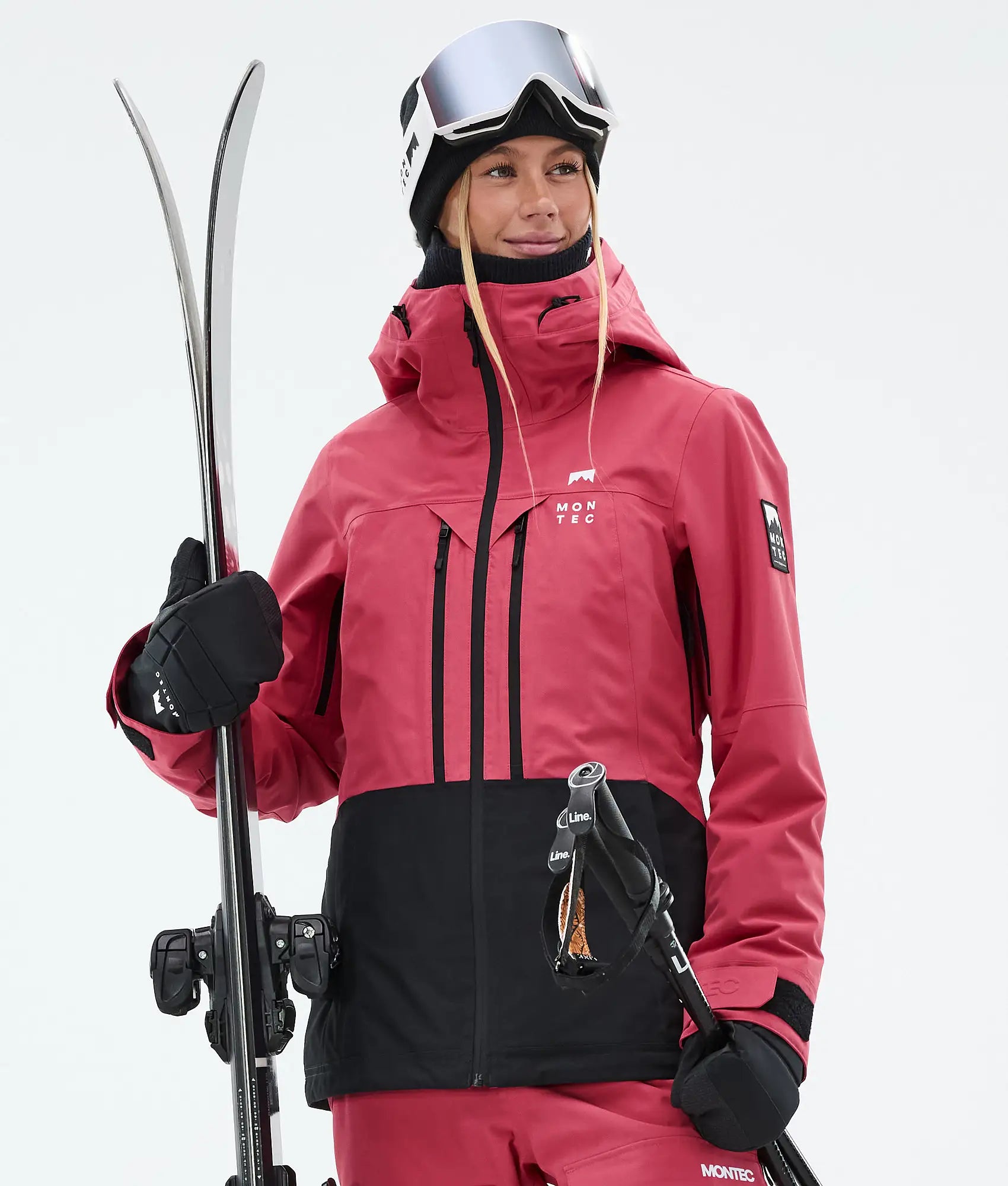 Moss W Ski Jacket Women - Light Red/Black