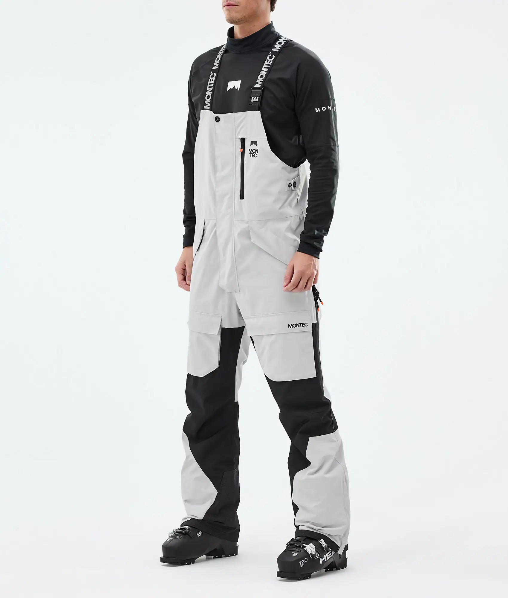 Fawk Ski Pants Men - Light Grey/Black