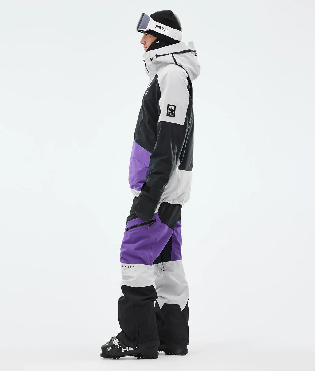 Morpheus Ski Jacket Men - Light Grey/Black/Vivid Purple