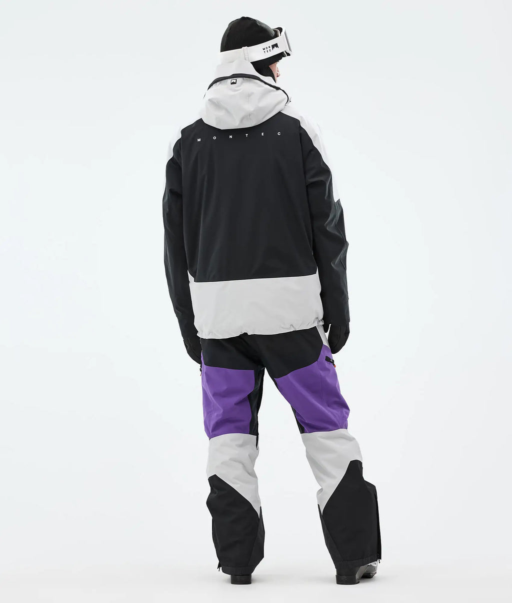 Morpheus Ski Jacket Men - Light Grey/Black/Vivid Purple