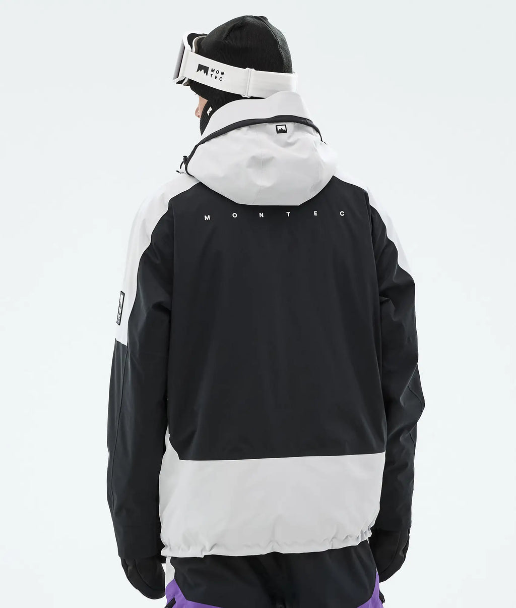 Morpheus Ski Jacket Men - Light Grey/Black/Vivid Purple