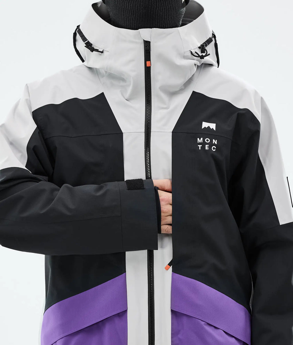 Morpheus Ski Jacket Men - Light Grey/Black/Vivid Purple