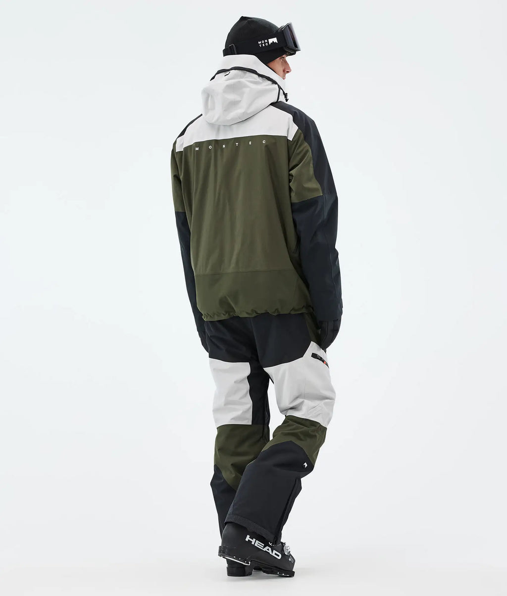 Oracle Ski Jacket Men - Light Grey/Black/Olive Green