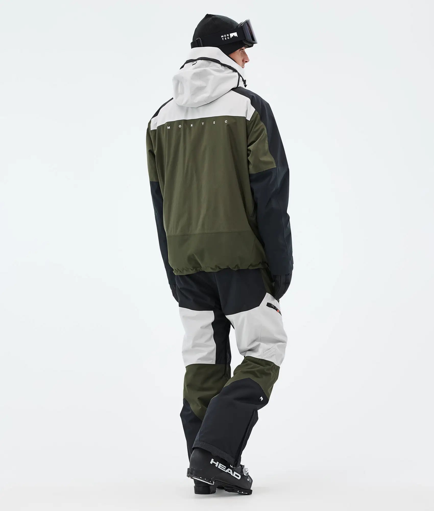Oracle Ski Jacket Men - Light Grey/Black/Olive Green