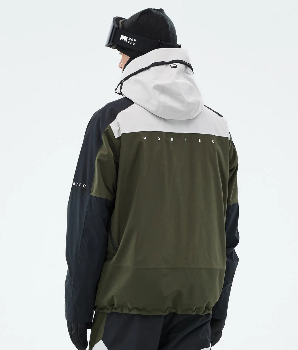 Oracle Ski Jacket Men - Light Grey/Black/Olive Green