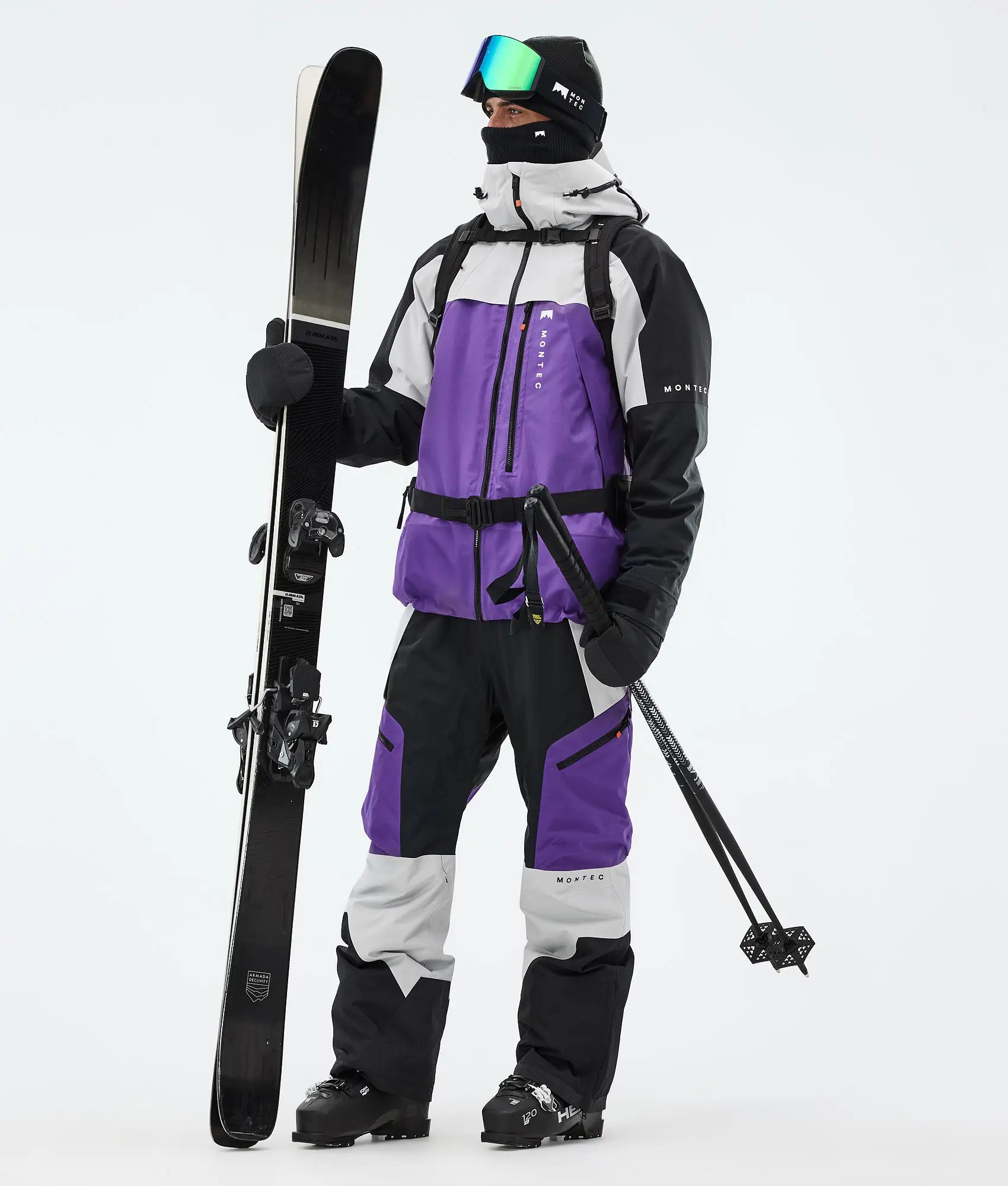Oracle Ski Jacket Men - Light Grey/Black/Vivid Purple