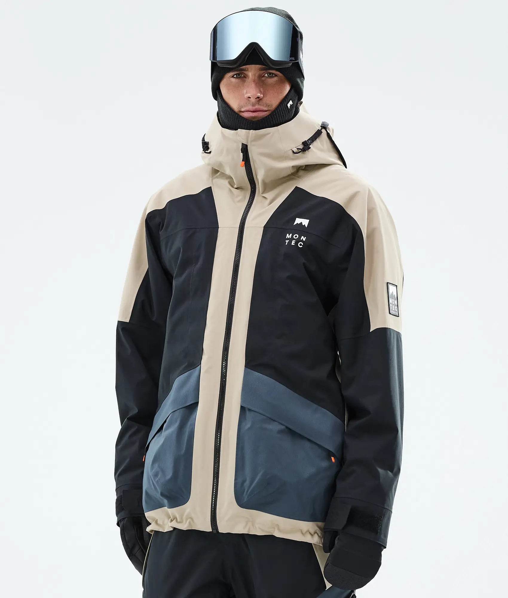 Morpheus Ski Jacket Men - Sand/Black/Metal Blue
